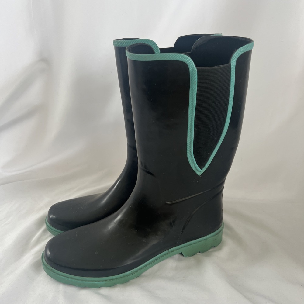 Ranger Women's‎ 11 Rain Boots black Green READ - Picture 3 of 10